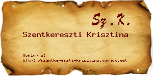Szentkereszti Krisztina névjegykártya